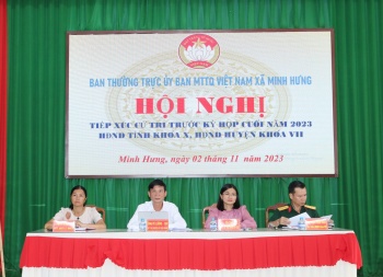 Đại biểu HĐND tỉnh tiếp xúc cử tri xã Minh Hưng