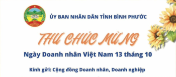 Thư chúc mừng Ngày Doanh nhân Việt Nam
