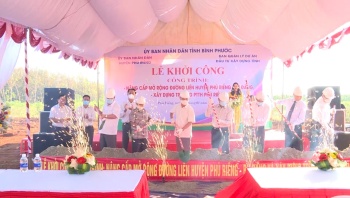 Khởi công nâng cấp đường liên huyện Phú Riềng - Bù Đăng, xây dựng Trường THPT Phú Riềng