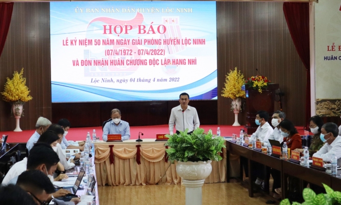 Loc Ninh press conference on 50th Anniversary of district liberation