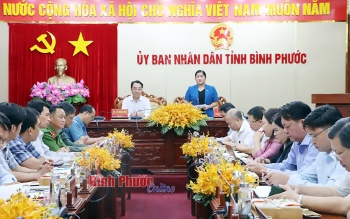Đoàn công tác tỉnh Vĩnh Long trao đổi kinh nghiệm chuyển đổi số tại Bình Phước