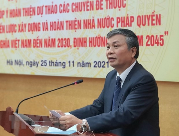 Thứ trưởng Bộ Nội vụ Nguyễn Trọng Thừa phát biểu khai mạc Hội thảo