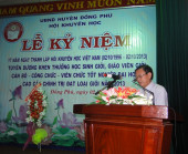 Hội khuyến học huyện Đồng Phú tổ chức Lễ kỷ niệm 17 năm ngày thành lập Hội khuyến học Việt nam và tuyên dương khen thưởng năm 2012