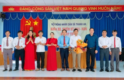 với 26/26 phiếu tín nhiệm của các vị đại biểu HĐND xã, HĐND xã Thanh An đã xác nhận và thông qua Nghị quyết xác nhận ông Cao Minh Công là Chủ tịch UBND xã Thanh An nhiệm kỳ 2021 - 2026.