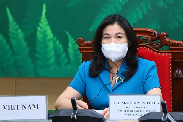 Thứ trưởng Nguyễn Thị Hà phát biểu tại Diễn đàn. Ảnh: VGP