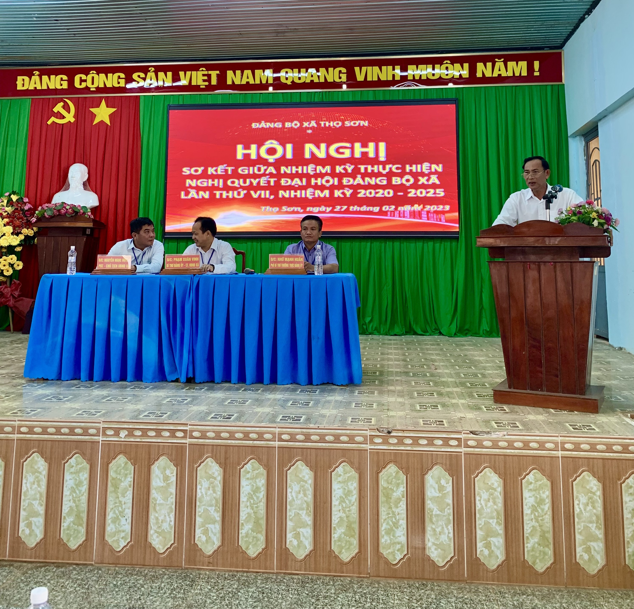 BCH Đảng bộ xã Thọ Sơn tổ chức hội nghị Sơ kết giữa nhiệm kỳ.