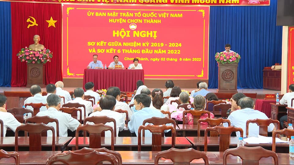 MTTQVN huyện Chơn Thành Sơ kết giữa nhiệm kỳ nhiệm kỳ 2019 -  2024