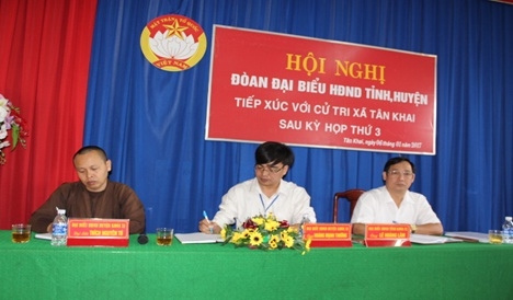 Đại biểu HĐND tỉnh, huyện tiếp xúc cử tri xã Tân Khai, huyện Hớn Quản