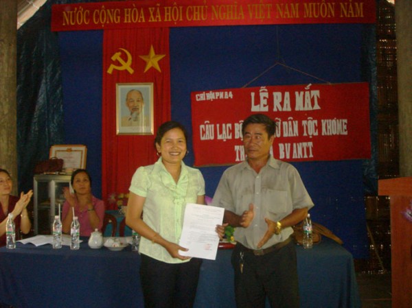 Hội liên hiệp Phụ nữ xã Lộc Hưng ra  mắt câu lạc bộ phụ nữ Kh'mer tham gia giữ gìn an ninh trật tự